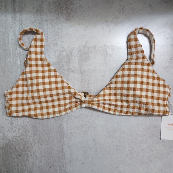 NWT Andie Amor Top Sparrow Gingham Adjustable AT290 Swimsuit Size XL - Picture 1 of 11